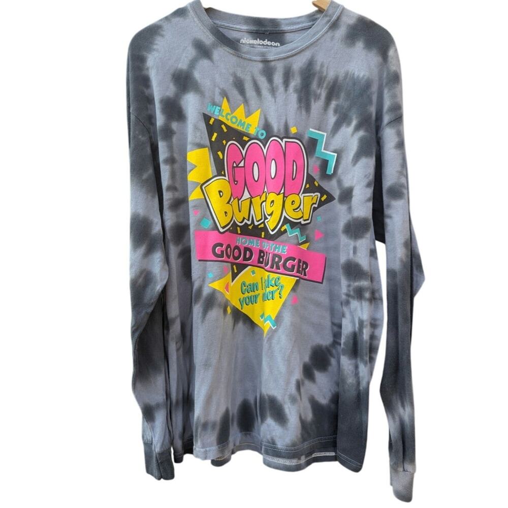 Nickelodeon Good Burger 90s Kid Core Long Sleeve Tie-dye Shirt Kenan and Kel XL